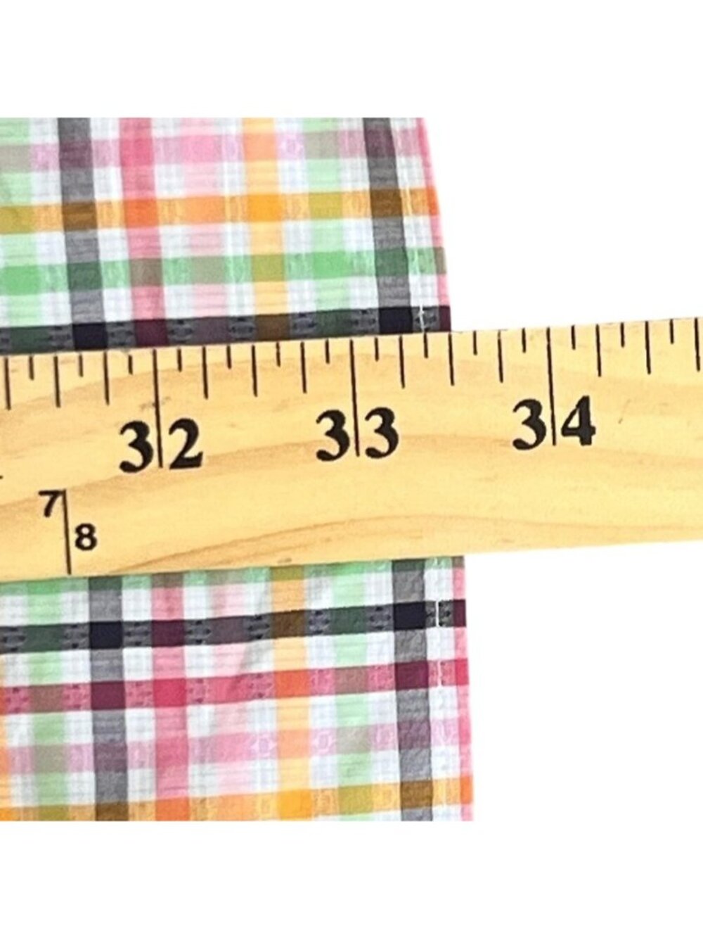 Thomas Dean Shirt Mens XL Multicolor Plaid Cotton Long Sleeve Button Up Preppy - Picture 7 of 8